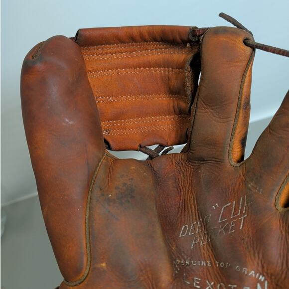 Vintage Flexotan Deep Cuf Pocket Baseball Glove Ted Williams Model TW - Picture 5 of 9
